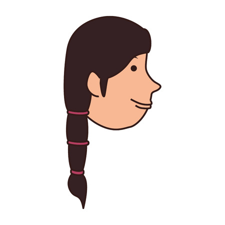 cute woman drawing character vector illustration designのイラスト素材