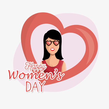 happy womens day card vector illustration designのイラスト素材