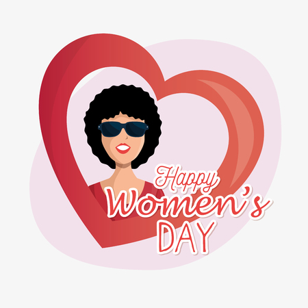 happy womens day card vector illustration designのイラスト素材