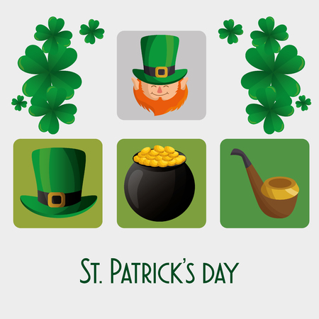 happy saint patricks day card vector illustration designのイラスト素材