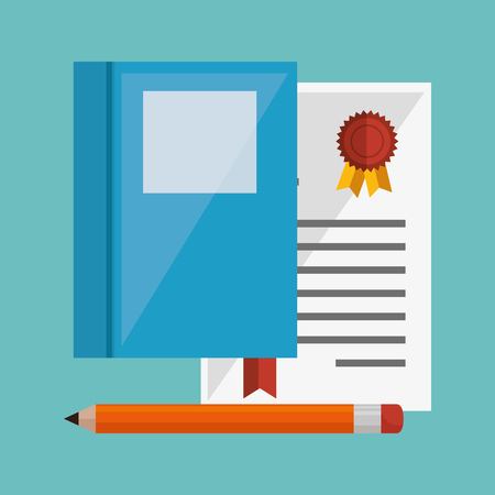education equipment flat icons vector illustration designのイラスト素材