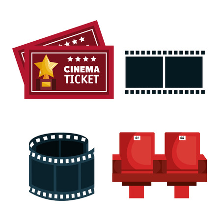 Movie entertainment elements icon vector illustration designのイラスト素材