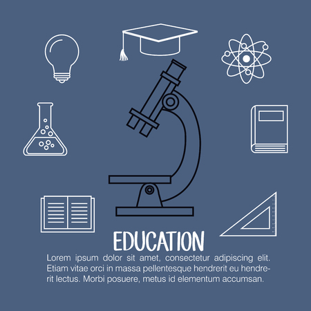 education set flat icons vector illustration designのイラスト素材