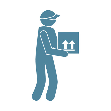 delivery worker service icon vector illustration designのイラスト素材