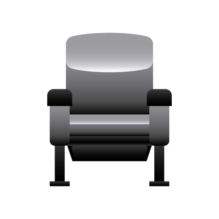 theatre chair icon over white background. vector illustrationのイラスト素材