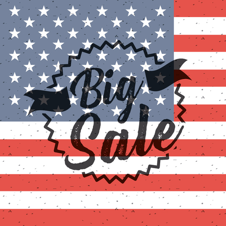 united states of america country flag. big sale concept.  colorful design. vector illustrationのイラスト素材