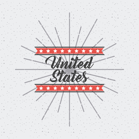 united states of america card. colorful design. vector illustrationのイラスト素材