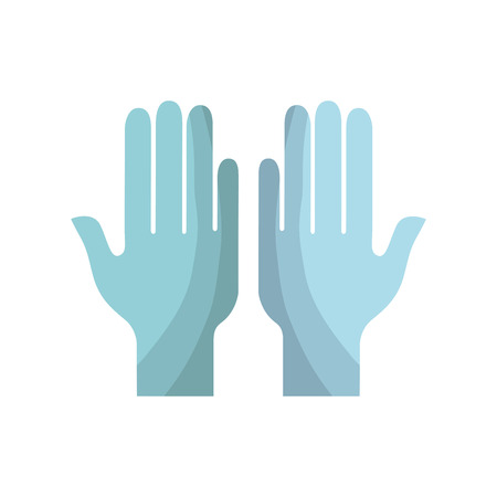 medical gloves over white background. colorful design. vector illustrationのイラスト素材