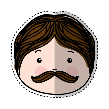 man avatar drawing icon vector illustration designのイラスト素材