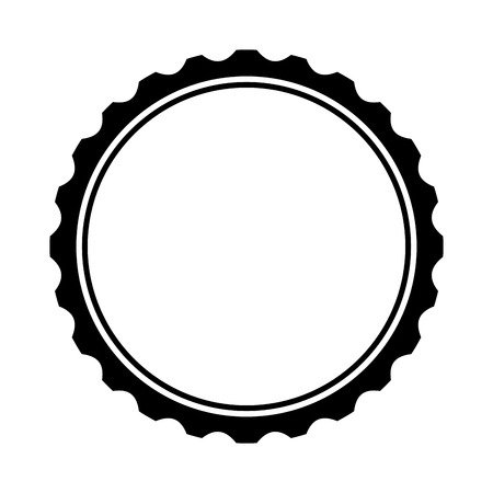 circle stamp silhouette icon vector illustration designのイラスト素材