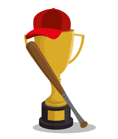 baseball trophy winner icon vector illustration designのイラスト素材