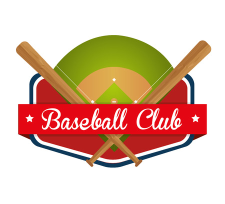 baseball club emblem icon vector illustration designのイラスト素材