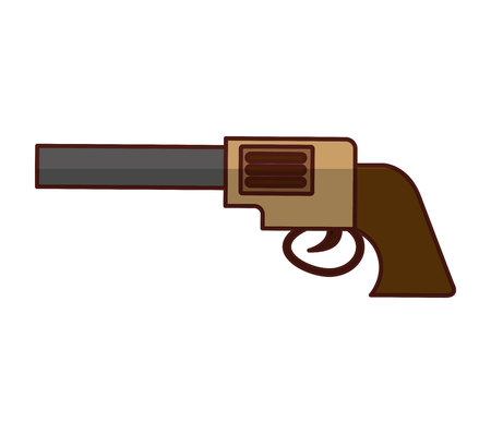 cowboy gun isolated icon vector illustration designのイラスト素材
