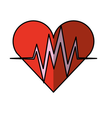 heart cardio isolated icon vector illustration designのイラスト素材