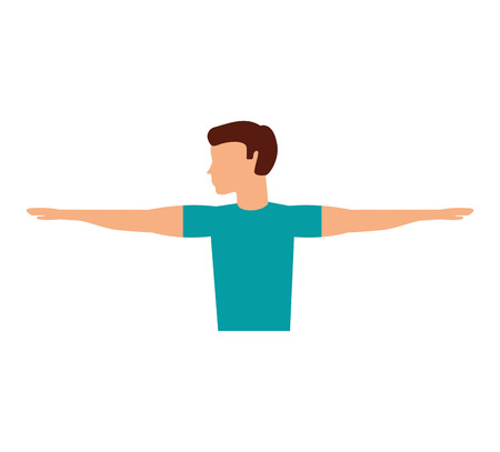 athlete man avatar fitness vector illustration designのイラスト素材