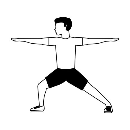 athlete man avatar fitness vector illustration designのイラスト素材