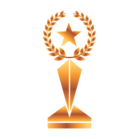 trophy award isolated icon vector illustration designのイラスト素材