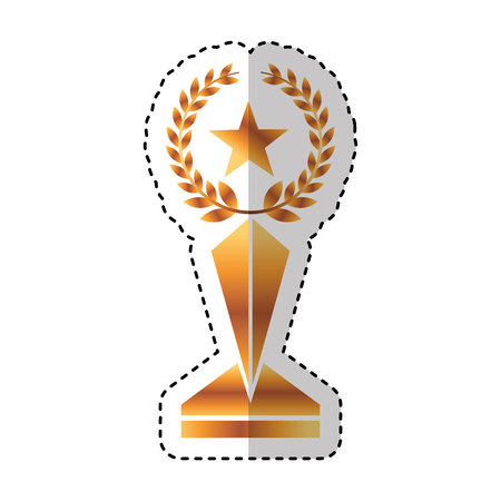 trophy award isolated icon vector illustration designのイラスト素材