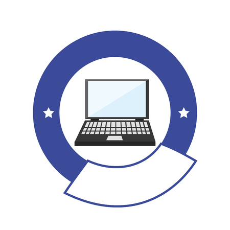 laptop computer isolated icon vector illustration designのイラスト素材