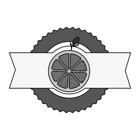 fresh fruit product seal vector illustration designのイラスト素材