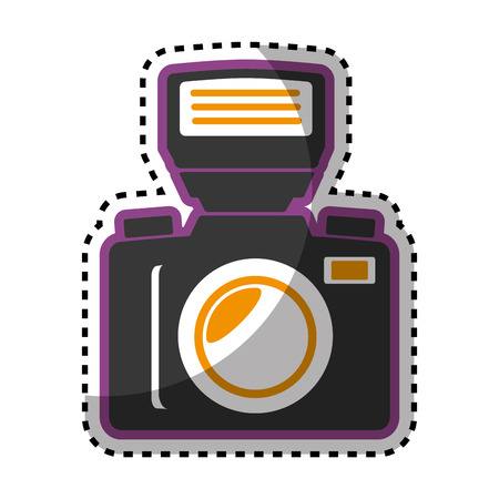 camera photographic isolated icon vector illustration designのイラスト素材