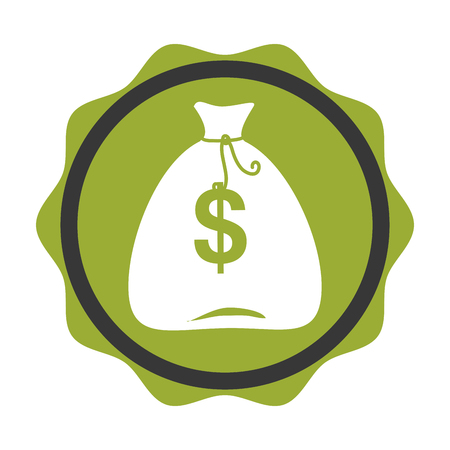 money bag isolated icon vector illustration designのイラスト素材