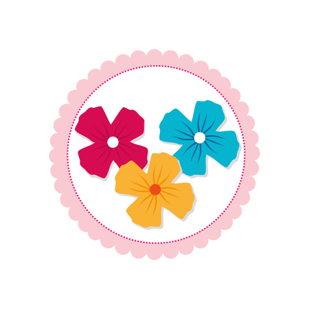 cute flower decoration icon vector illustration designのイラスト素材