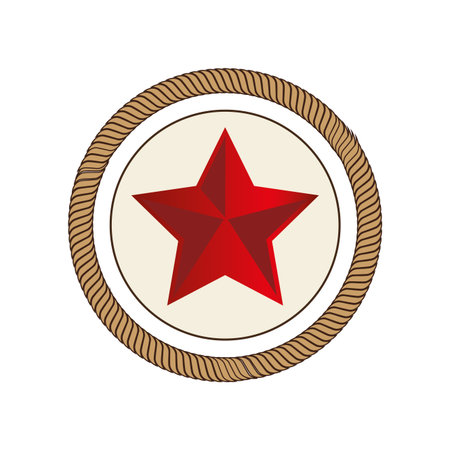 sherif medal emblem icon vector illustration designのイラスト素材