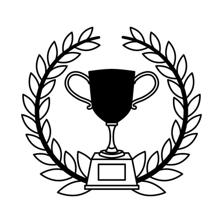 trophy award isolated icon vector illustration designのイラスト素材