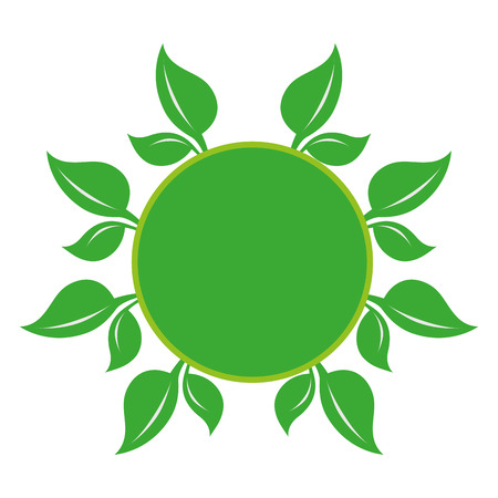 leafs plant ecology symbol vector illustration designのイラスト素材