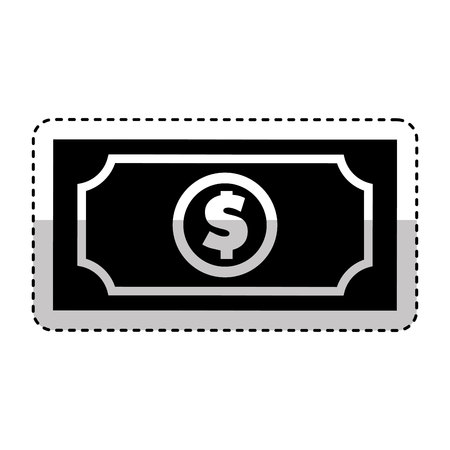 bill dollar isolated icon vector illustration designのイラスト素材