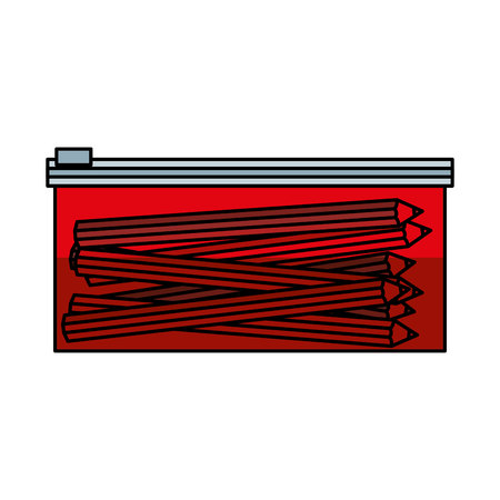 pencil case isolated icon vector illustration designのイラスト素材