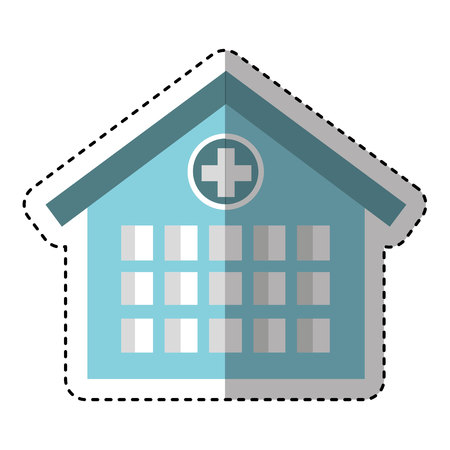 hospital building isolated icon vector illustration designのイラスト素材