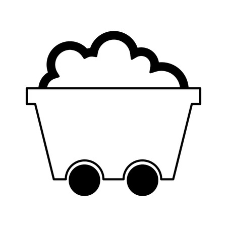 mining wagon isolated icon vector illustration designのイラスト素材