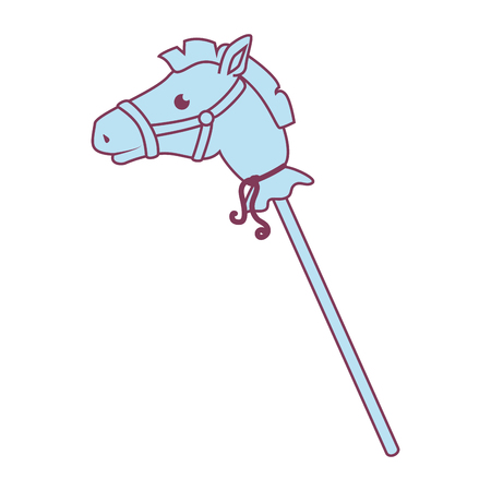 horse wooden baby toy icon vector illustration designのイラスト素材