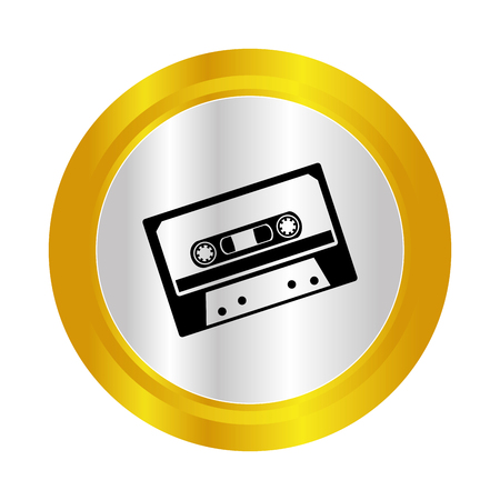 cassette old music icon vector illustration designのイラスト素材