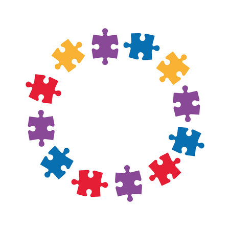 puzzle game pieces isolated icon vector illustration designのイラスト素材