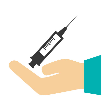 syringe medical isolated icon vector illustration designのイラスト素材