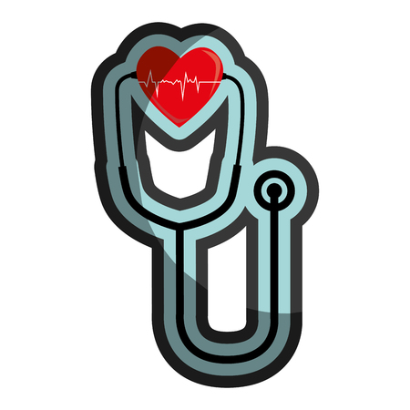 stethoscope medical isolated icon vector illustration designのイラスト素材