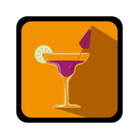 tropical cocktail drink icon vector illustration designのイラスト素材