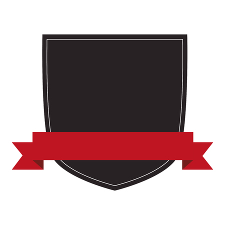 emblem with ribbon icon vector illustration designのイラスト素材