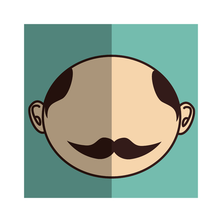 man asian face icon vector illustration designのイラスト素材