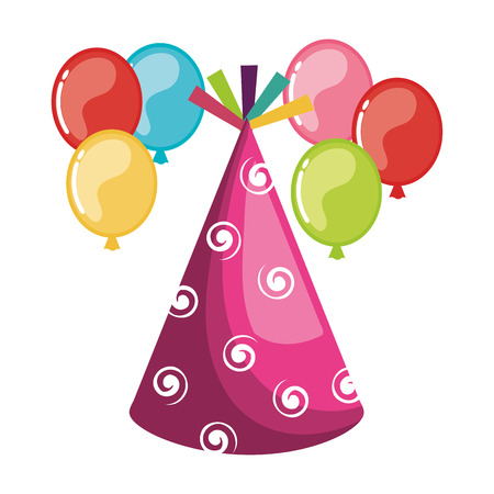 party hat celebration icon vector illustration designのイラスト素材