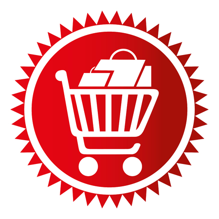 cart shopping commercial icon vector illustration designのイラスト素材