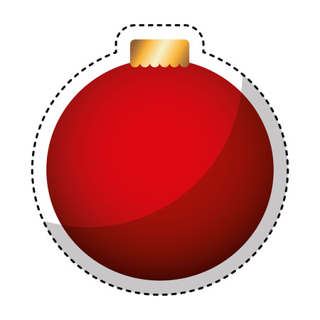 merry christmas balls decorative card vector illustration designのイラスト素材