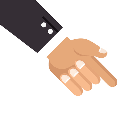 hand with finger pointing down vector illustrationのイラスト素材
