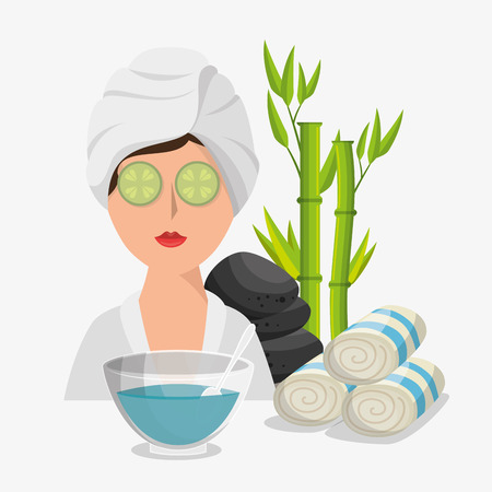 spa beauty and health poster vector illustration designのイラスト素材