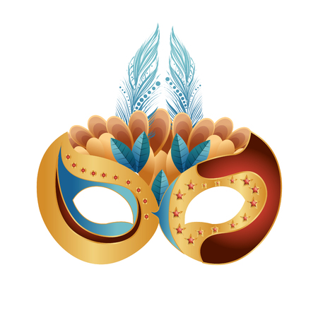 mask carnival party icon vector illustration designのイラスト素材