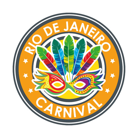 mask carnival rio de janeiro party vector illustration designのイラスト素材