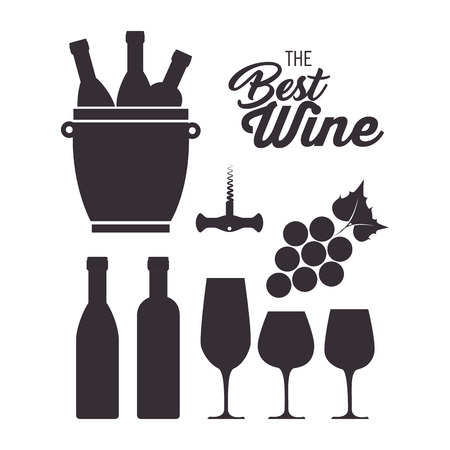 the best wine garanteed vector illustration designのイラスト素材